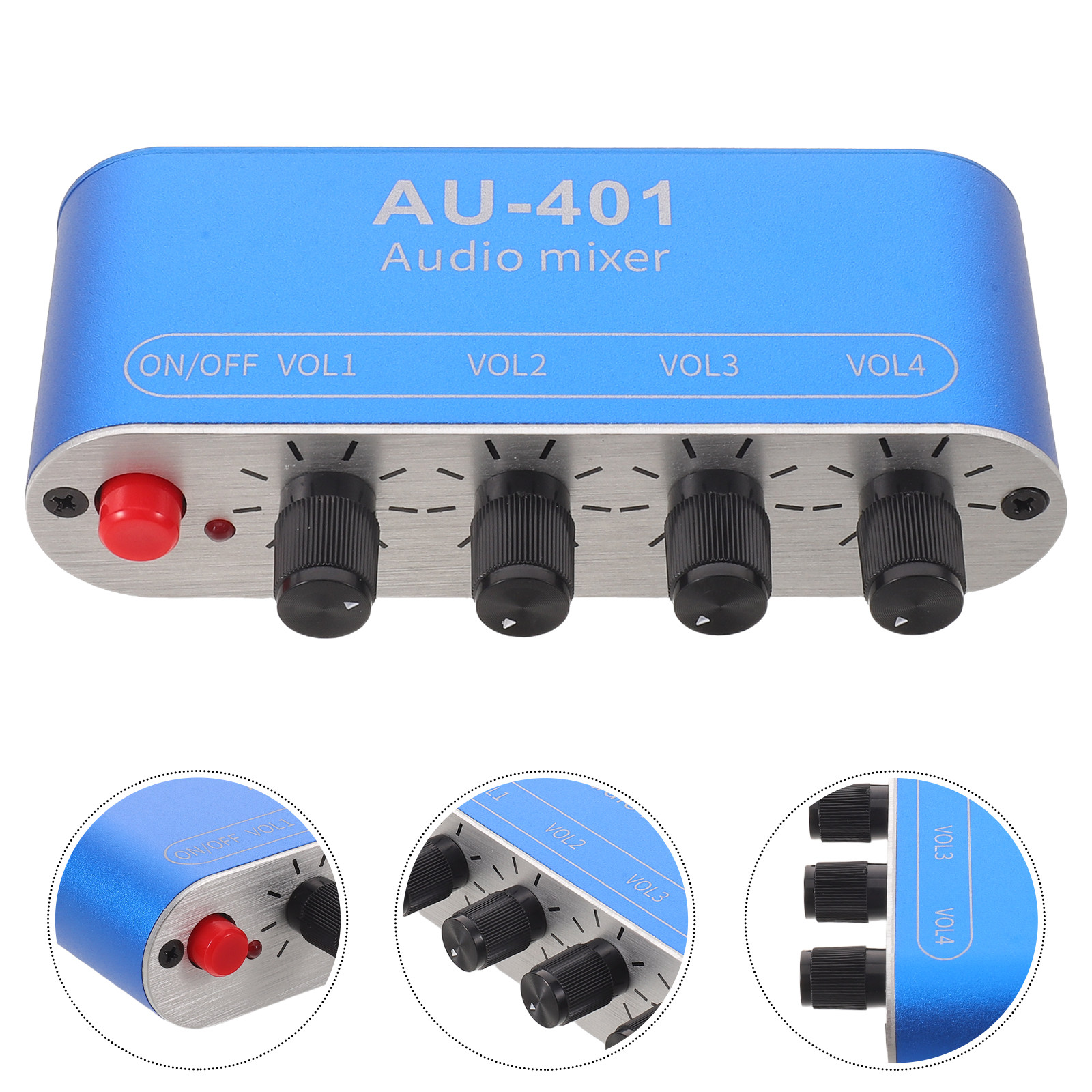 Audio To Music - 4 Channel Audio Mixer Compact Stereo