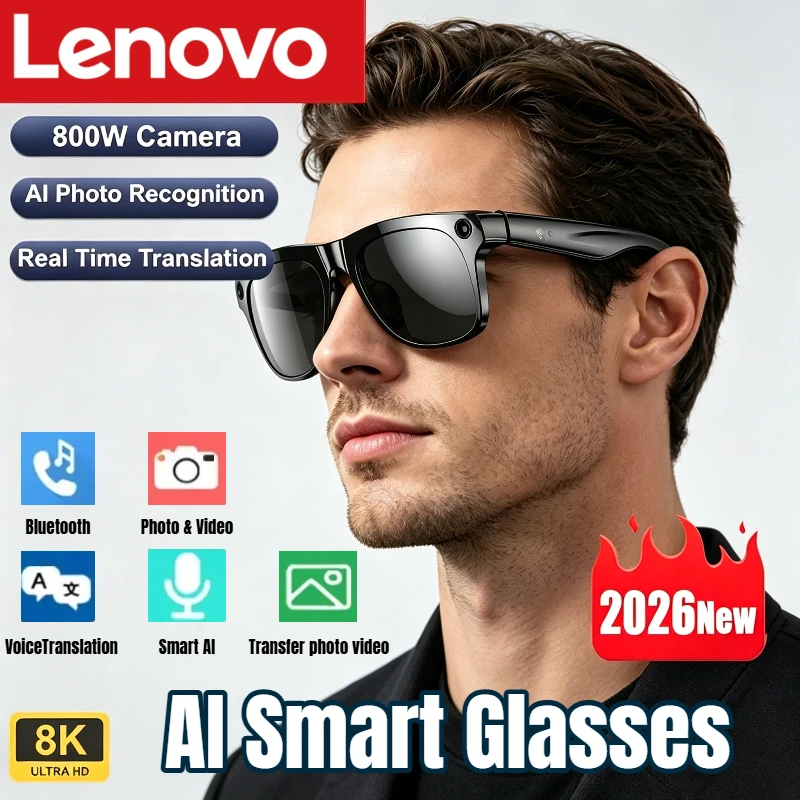 Audio Hd Music - Lenovo AI Smart Glasses 8K HD