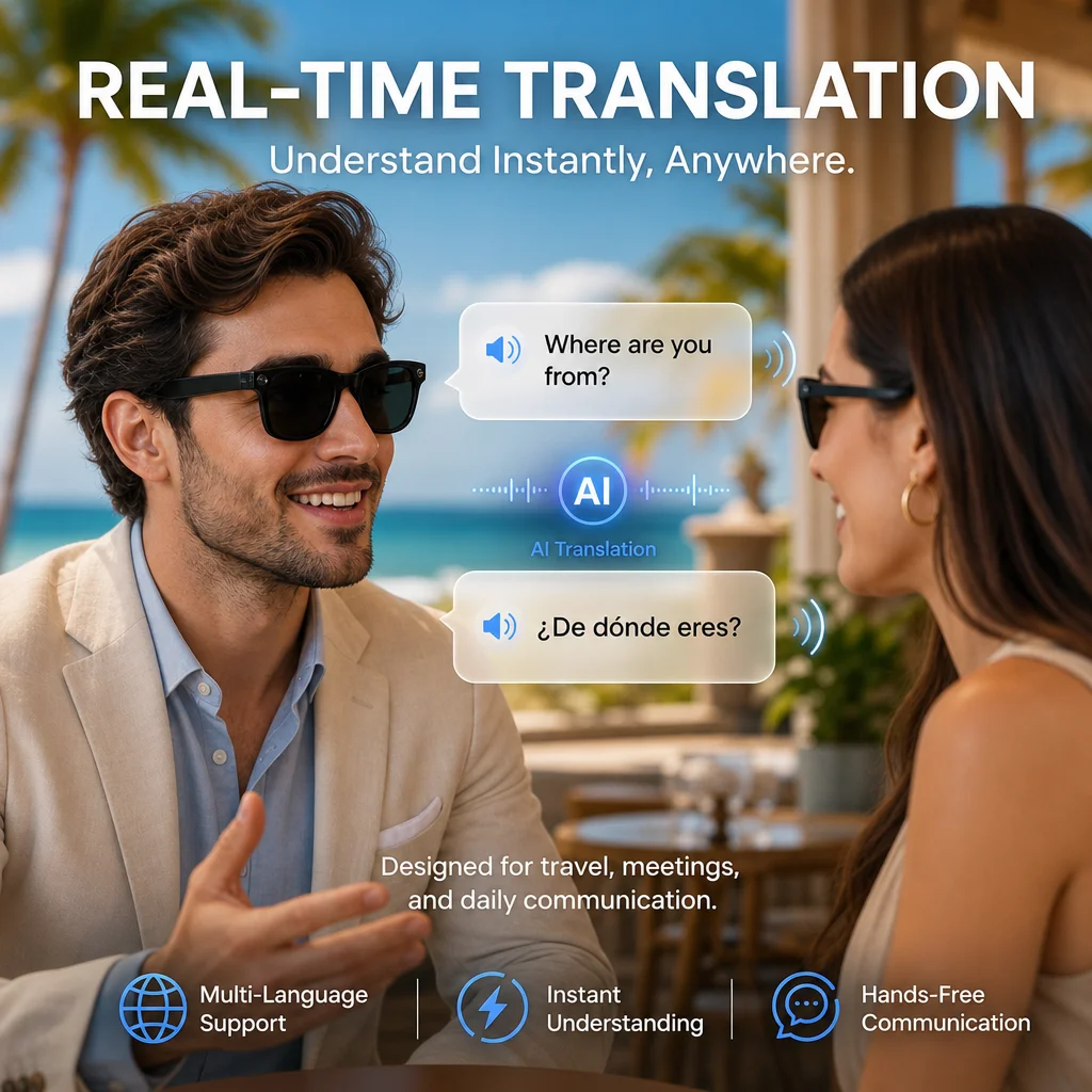 2026 New AI camera glasses 8MP - đánh giá và giá Audio Hd Music