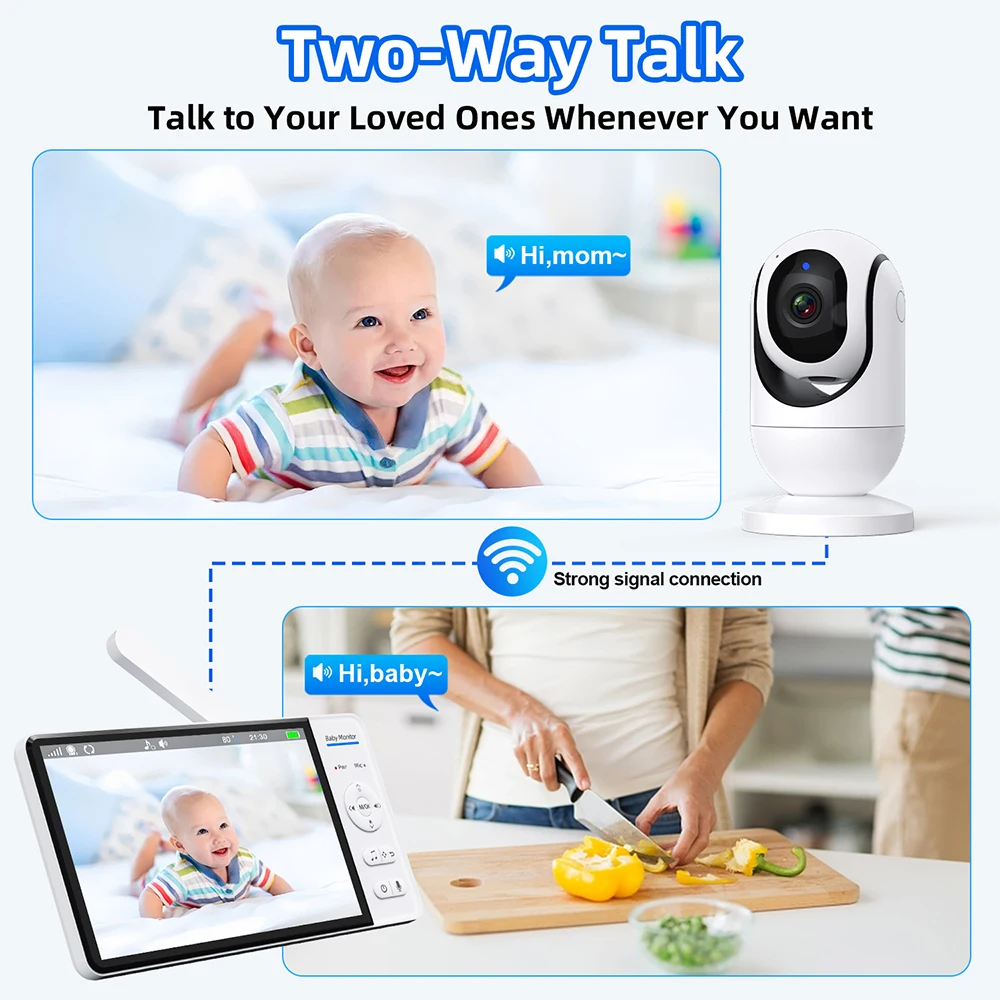 No WiFi 7 Inch Baby Monitor 2- - đánh giá và giá Zoom Audio Music