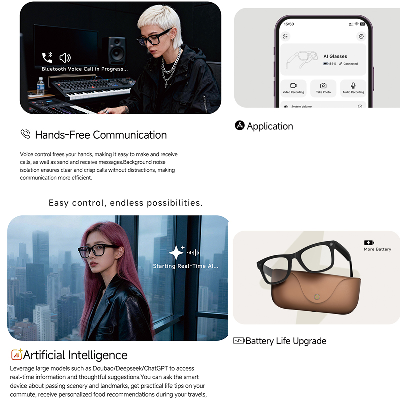 2026 AI smart Glasses HD 800W  - đánh giá và giá Audio Hd Music
