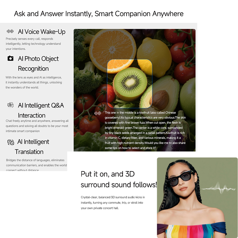 2026 AI smart Glasses HD 800W  - đánh giá và giá Audio Hd Music