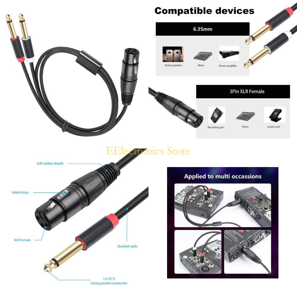 B03C Nữ 3Pin đến 6.35mm 1/4 