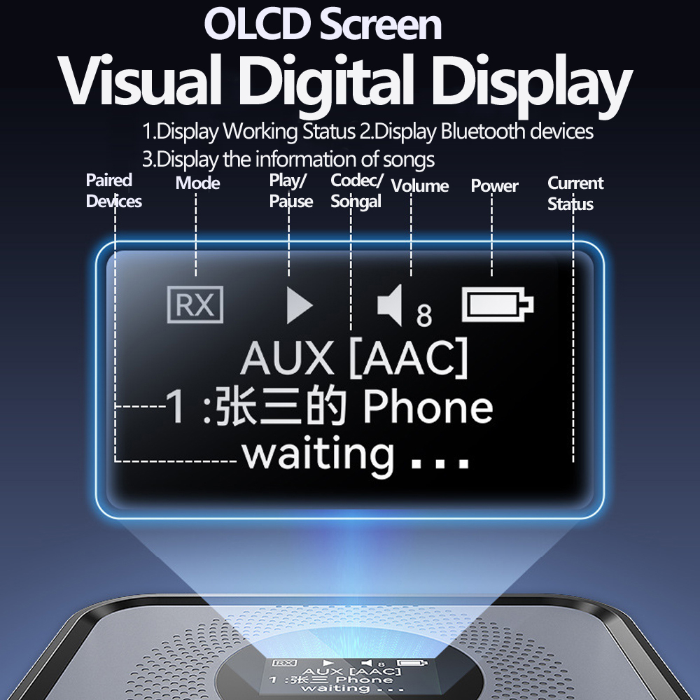 OLCD Bluetooth 6.0/5.2 Audio R - đánh giá và giá Audio Hd Music