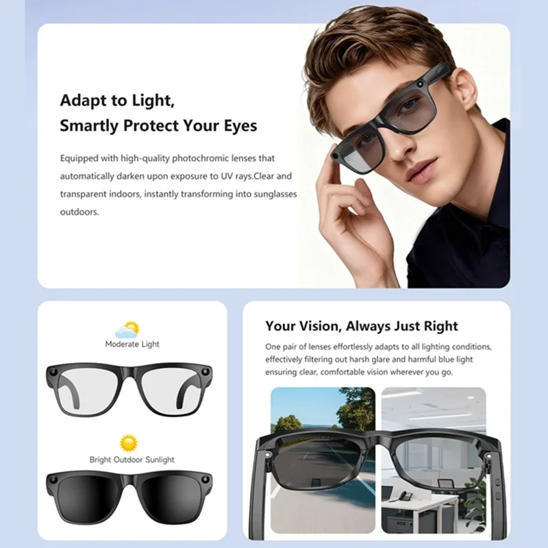 AI Smart Glasses 8K HD Photoch - đánh giá và giá Audio To Music