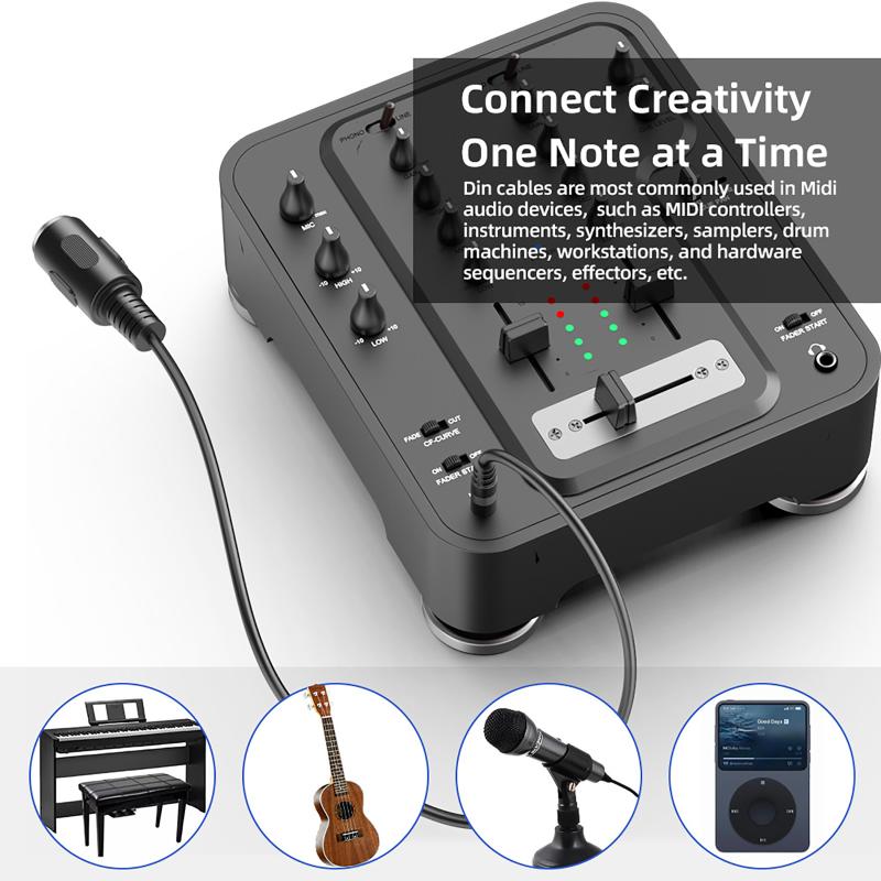Hot Sale MIDI Din 5 To 3.5mm T - đánh giá và giá Audio Music Instrumental